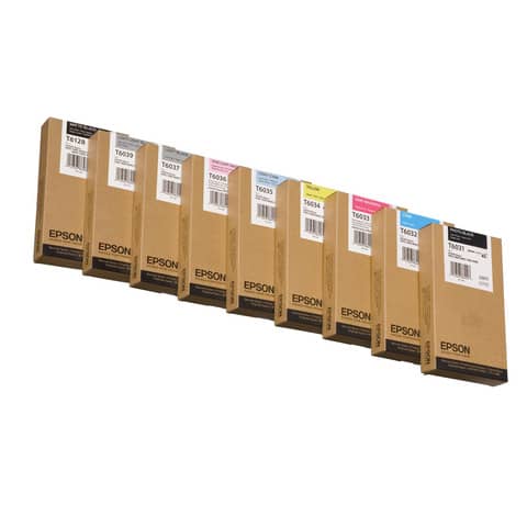 Cartuccia inkjet alta capacità ink pigmentato T6037 Epson nero chiaro C13T603700